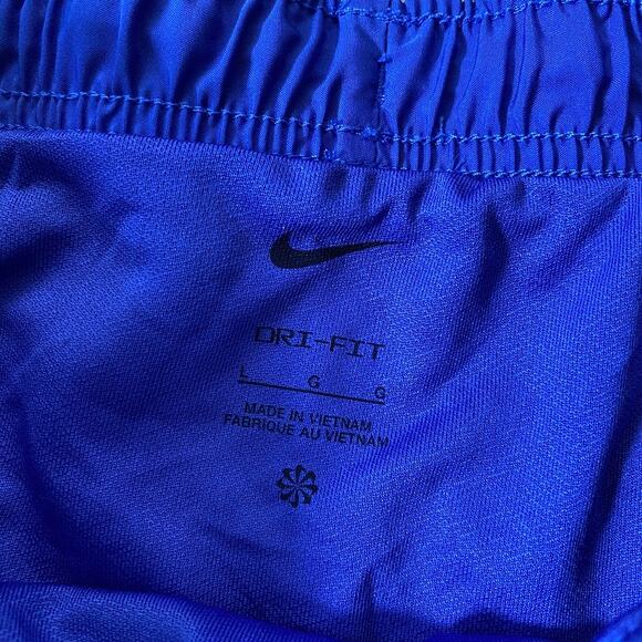 Nike Dri-Fit Running Shorts Lined Blue Drawstring Women's L 3" - Picture 3 of 5